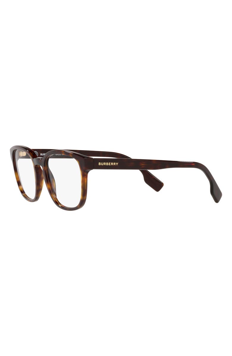 Burberry Edison 53mm Square Optical Glasses, Alternate, color, Dark Havana