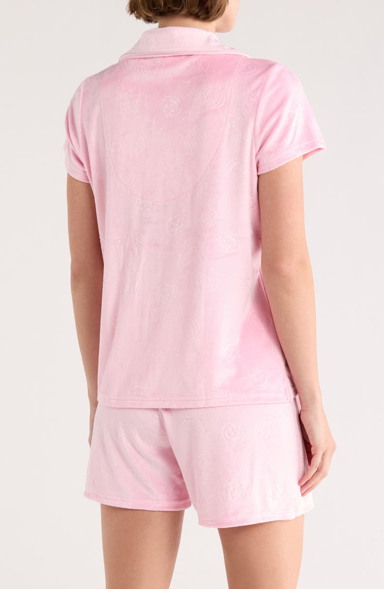 DREAMWEAR Halloween Embossed Velour Short Pajamas, Alternate, color,