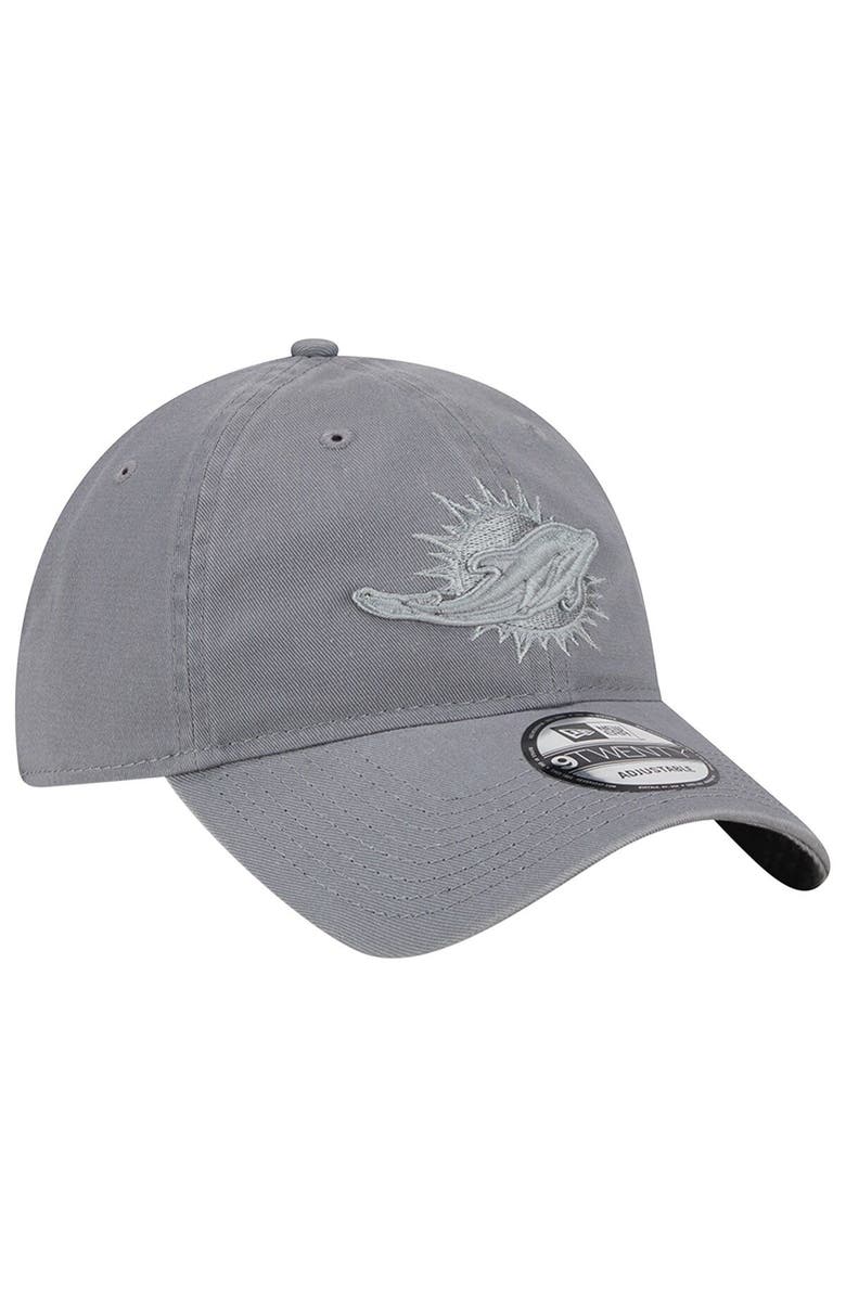 New Era Men's New Era Gray Miami Dolphins Color Pack 9TWENTY Adjustable Hat, Alternate, color, Gray