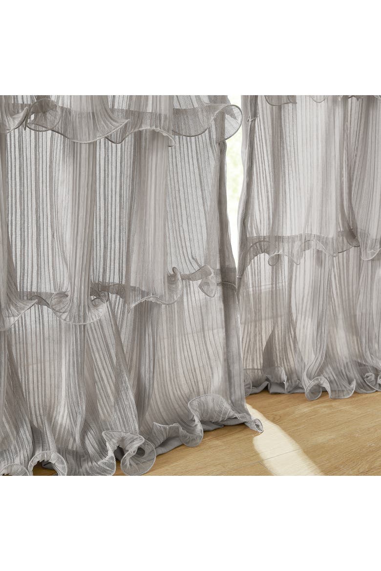 Georgette Sheer Window Panel, Alternate, color, Gray