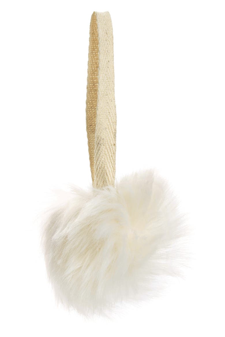 Faux Fur Ornament, Main, color, IVORY