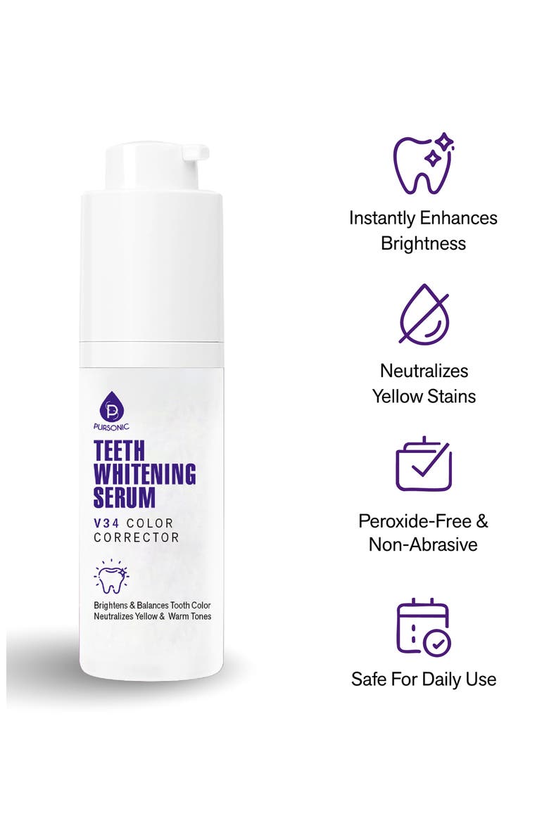 V34 Color Corrector Teeth Whitening Serum, Alternate, color, WHITE