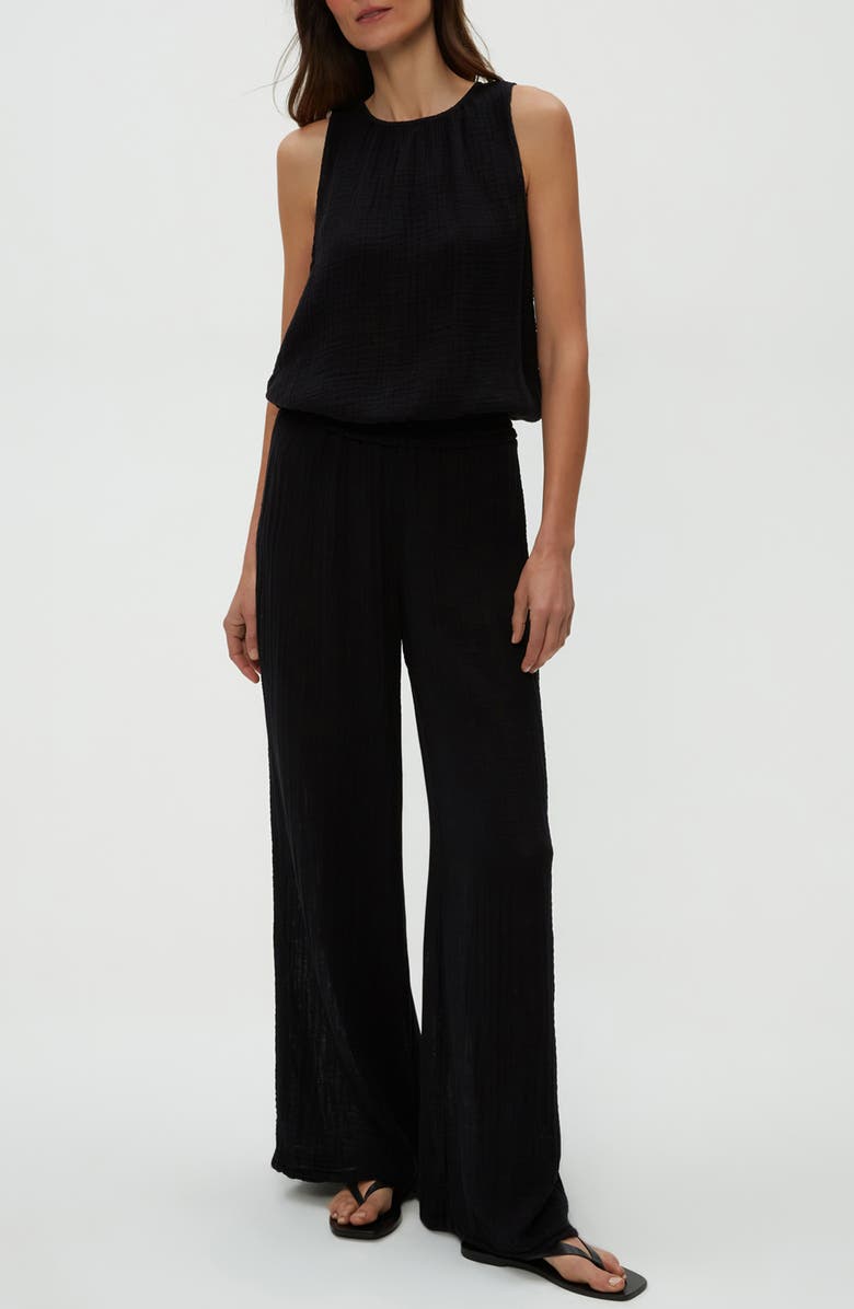 Michael Stars Janelle Tie Neck Tank, Alternate, color, Black