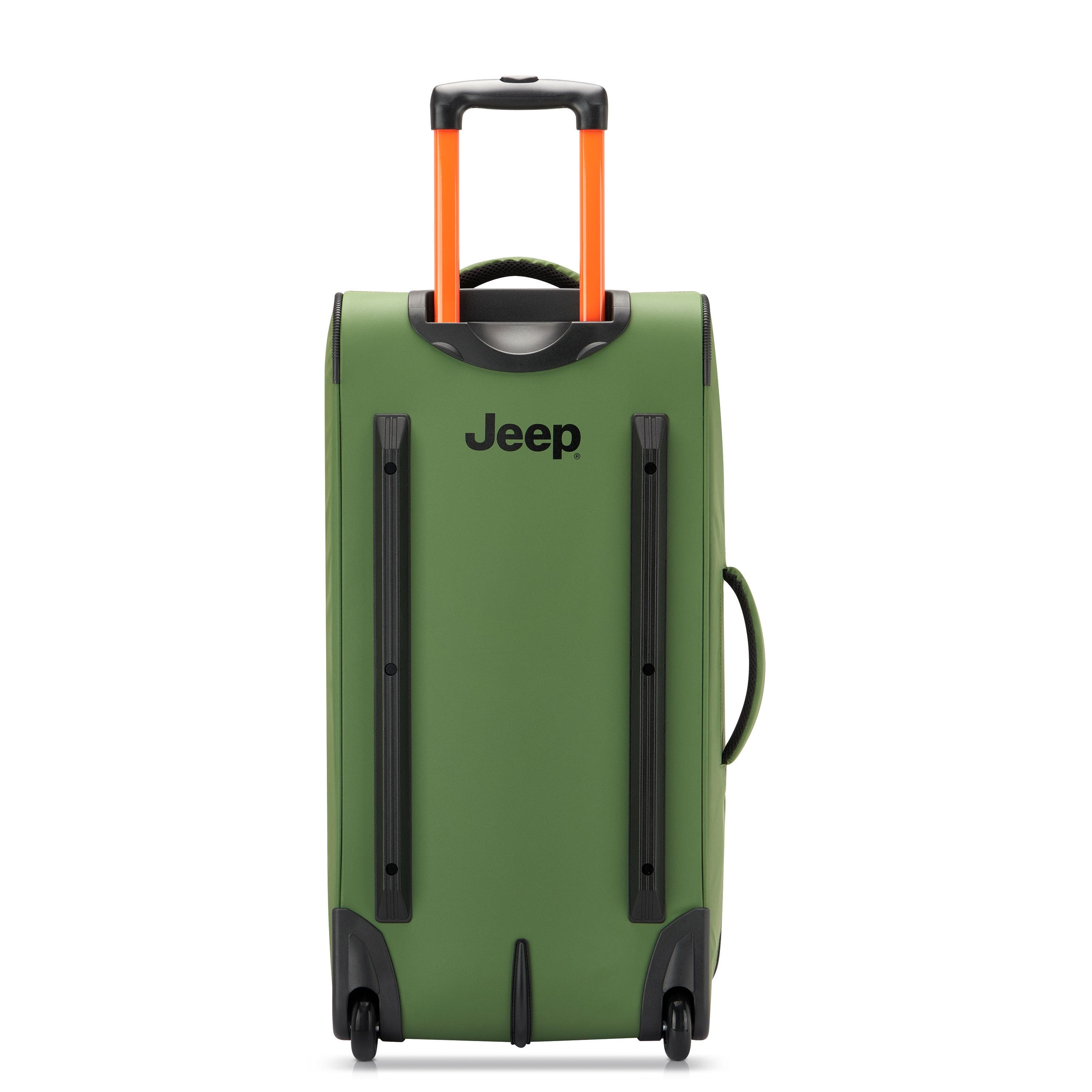 JS006B 27 Inch Two Wheel Rolling Travel Duffle Bag, Alternate, color, Elm Green