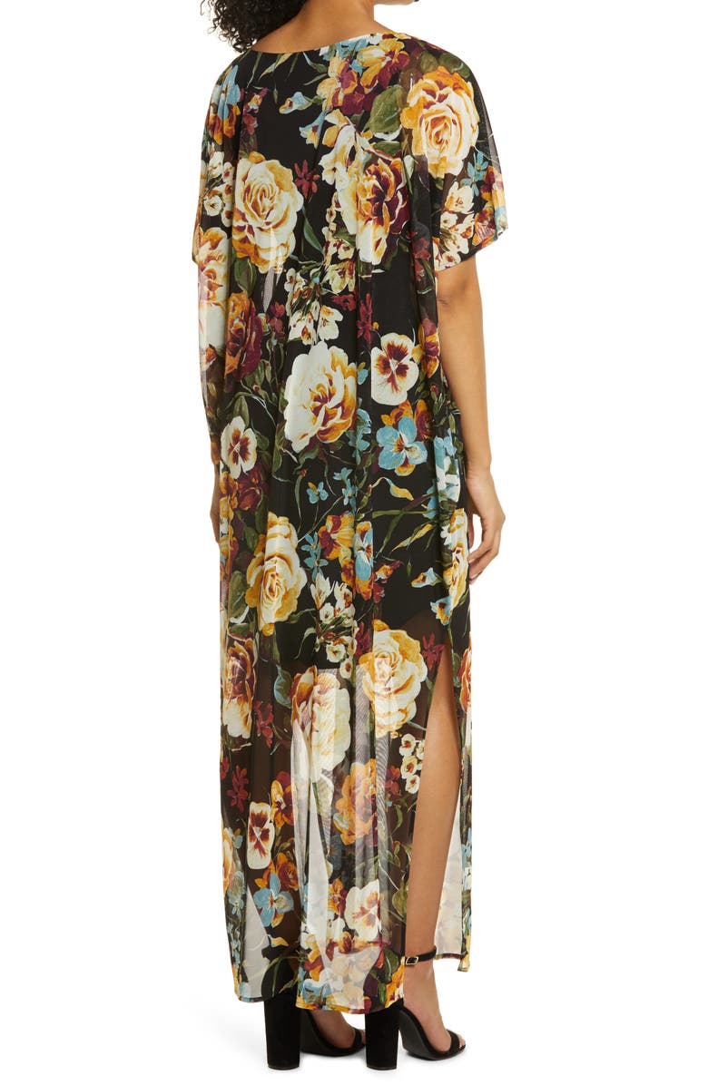 Connected Apparel Floral Print Maxi Dress, Alternate, color, 