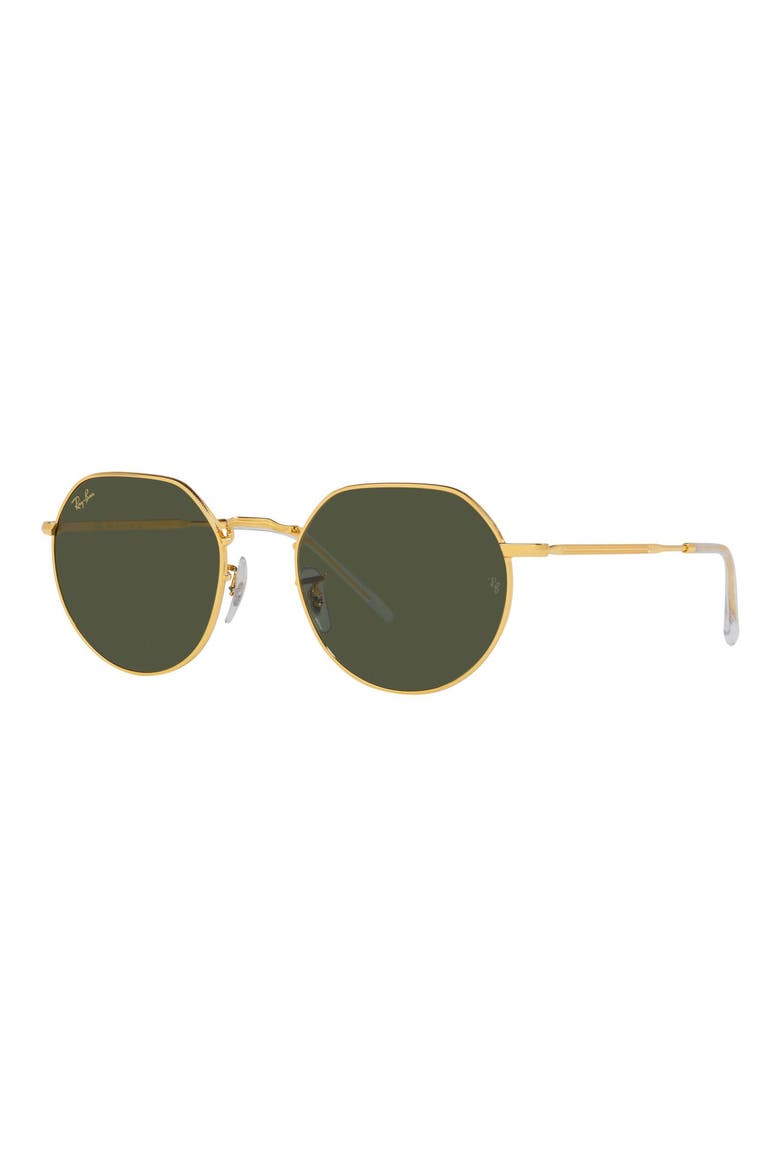 Jack 53mm Round Sunglasses, Alternate, color, LEGEND GOLD / GREEN