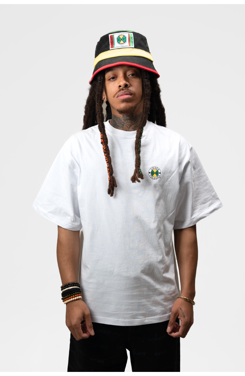 Cross Colours Circle Logo T-Shirt, Main, color, White