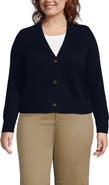 Lands' End Plus Size Drifter Vneck Dress Cardigan Sweater