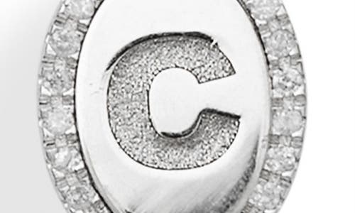 Meshmerise Diamond Initial Disc Bracelet In Burgundy