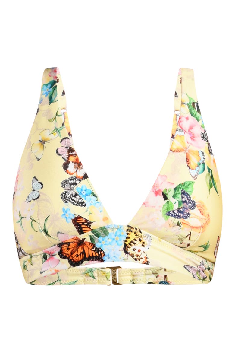 Lexie Garden Butterfly Bikini Top, Alternate, color, YELLOW MULTI