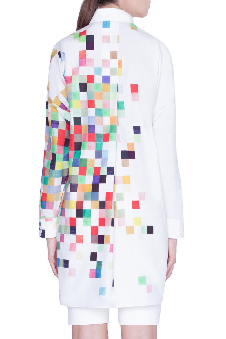 Pixel Print Tunic Shirt, Alternate, color, CREAM PIXELPRINT