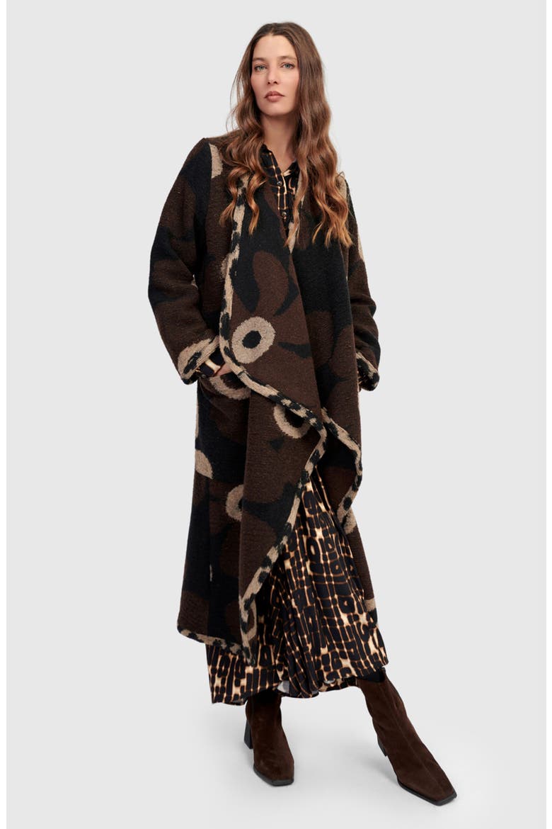 Jamboree Cozy Draped Coat, Main, color, Floral