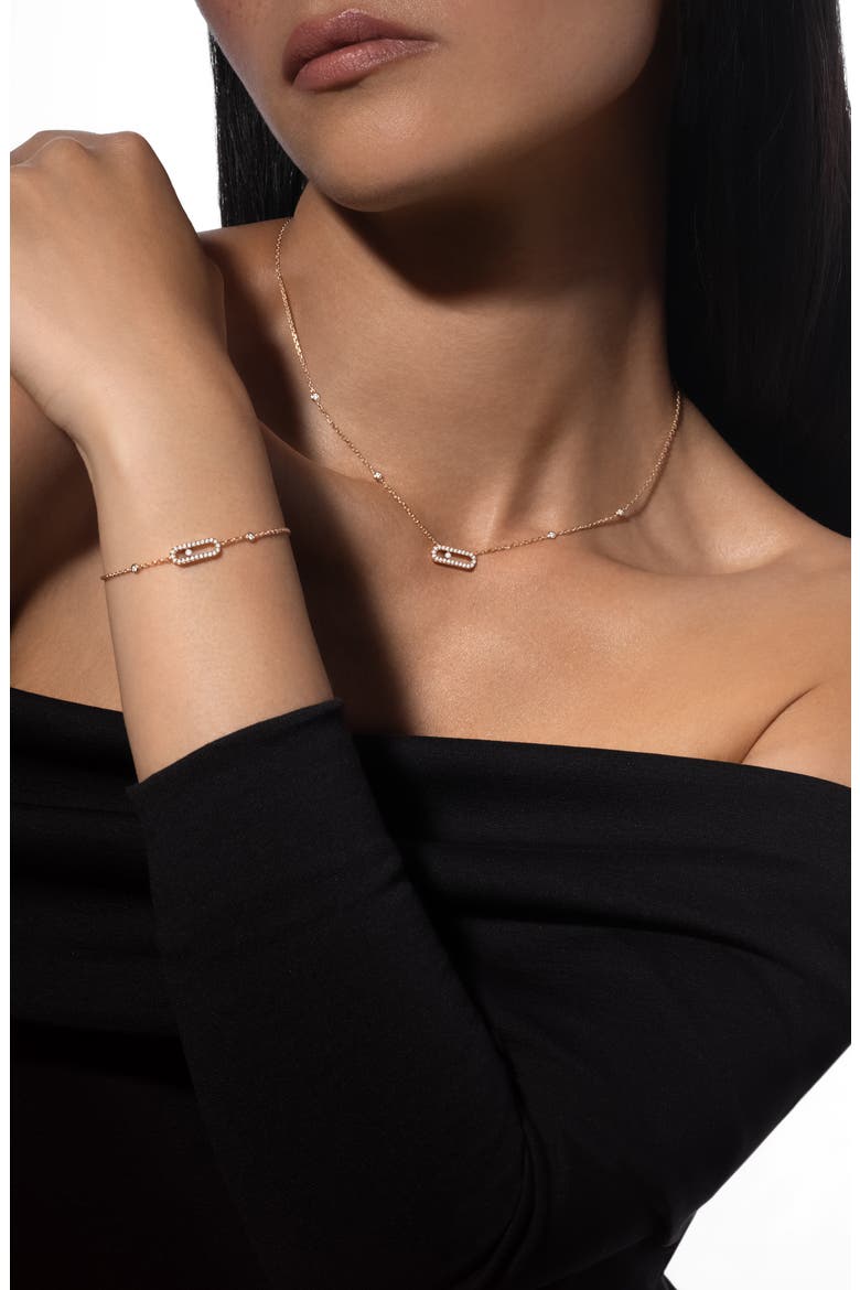 Move Uno Pavé Diamond Pendant Necklace, Alternate, color, WHITE GOLD