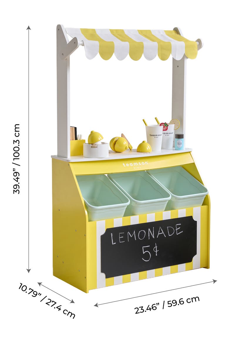 Sunny Citrus Lemonade Wooden Stand Playset, Alternate, color, YELLOW