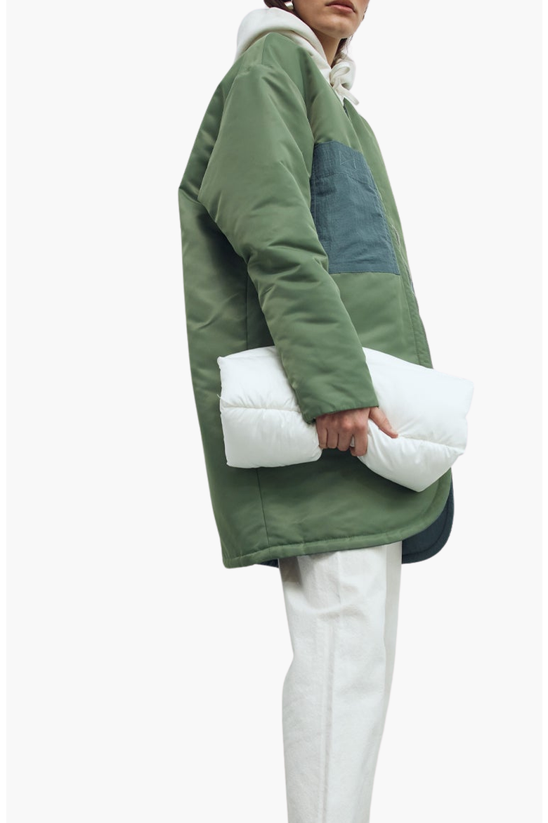 Reversible Down Coat, Alternate, color, Green / Blue