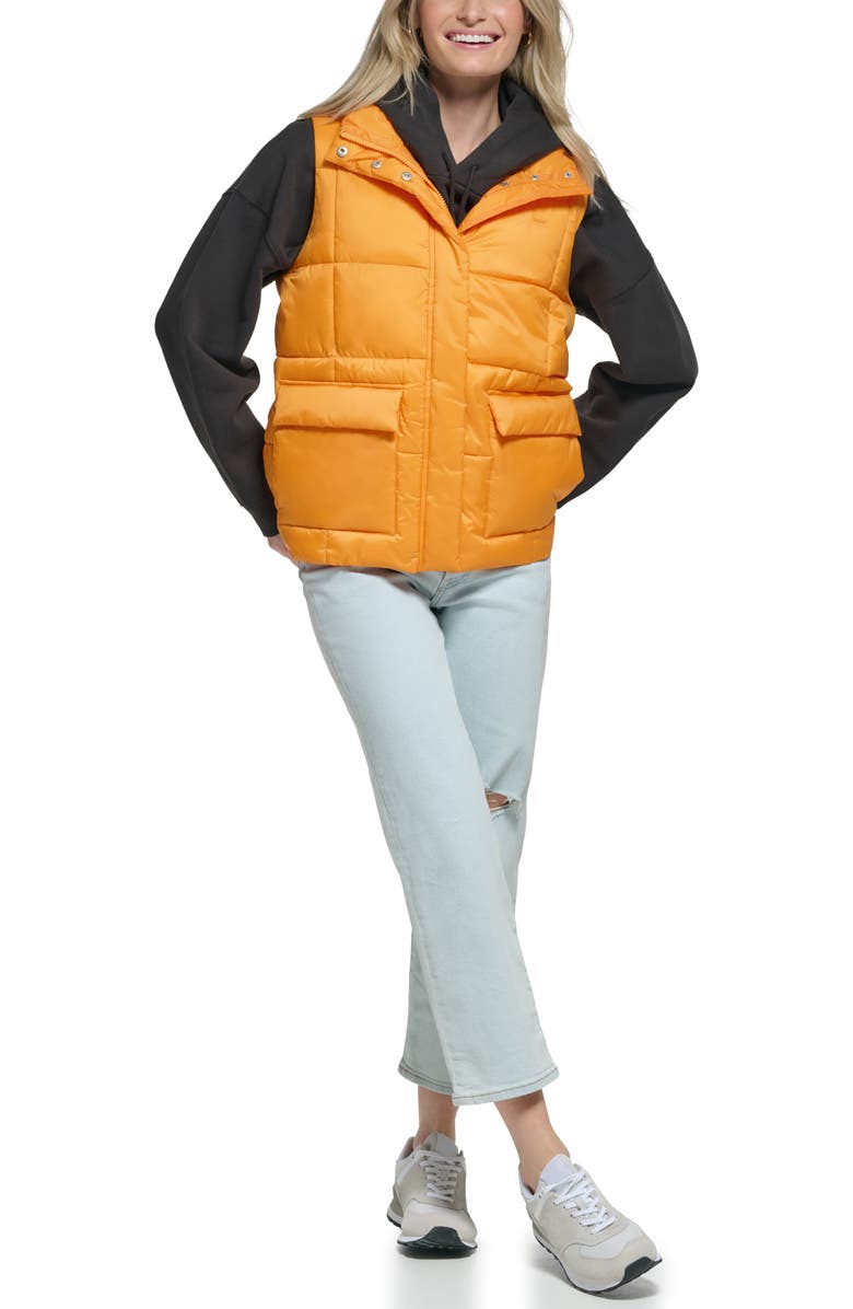 Levi's<sup>®</sup> Box Quilt Puffer Vest, Alternate, color, Apricot