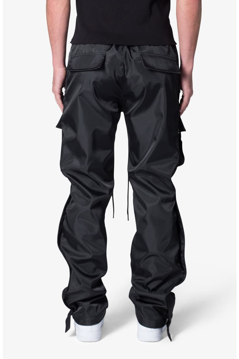 Side Snap Nylon Cargo Pants, Alternate, color, BLACK