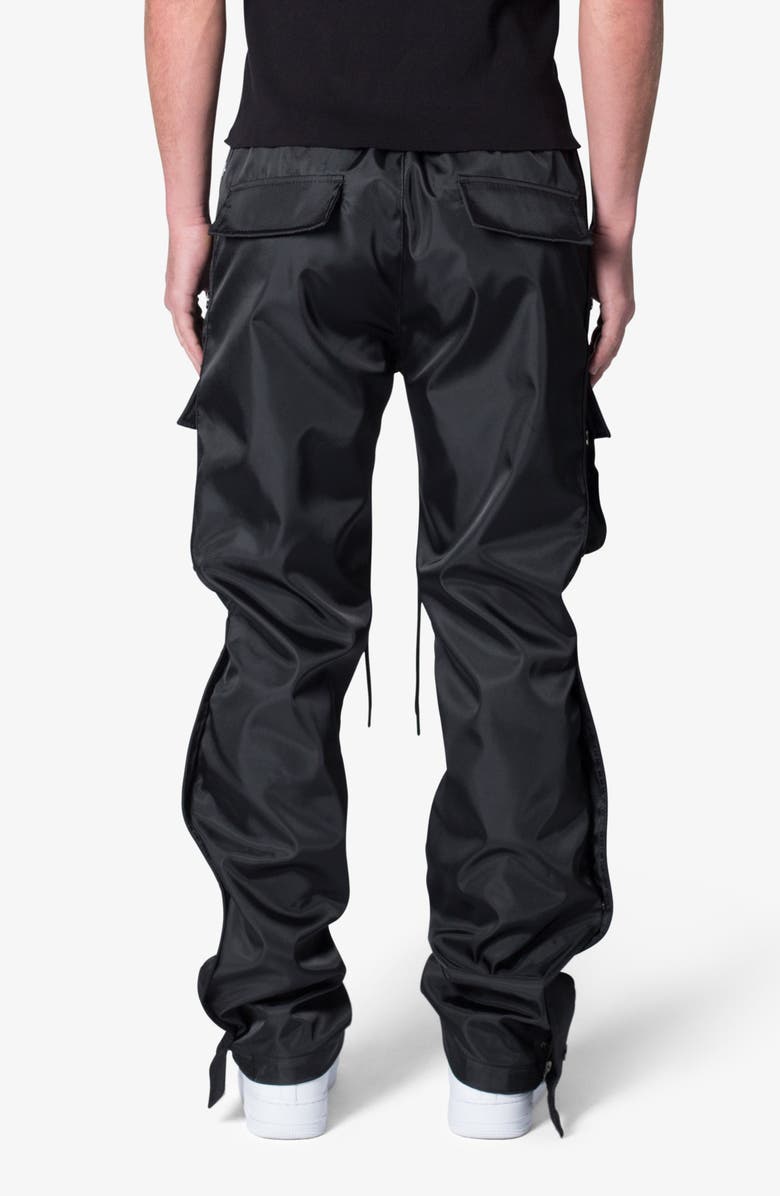 mnml Side Snap Nylon Cargo Pants, Alternate, color, Black