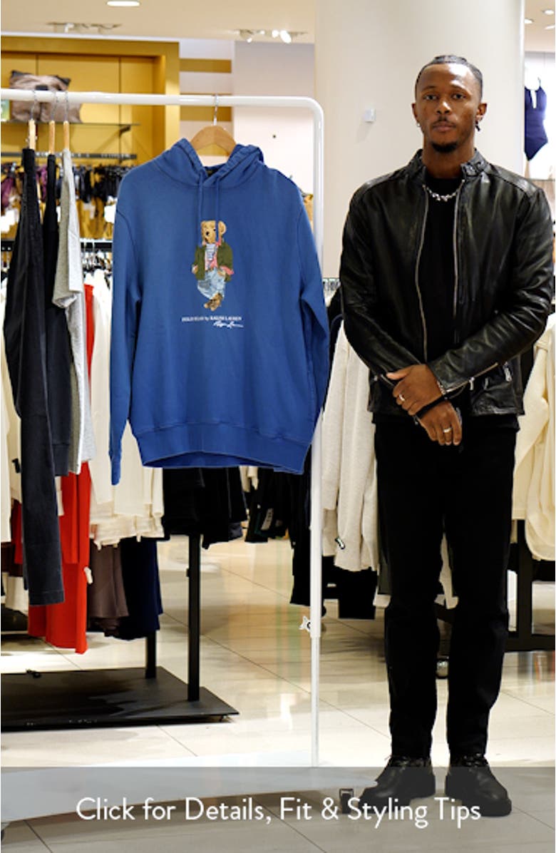 Polo Bear Fleece Graphic Hoodie, sales video thumbnail