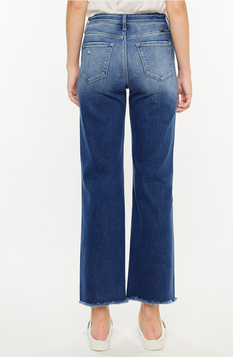 KanCan Mollie High Rise 90's Criss Cross Jeans, Alternate, color, Dark Wash