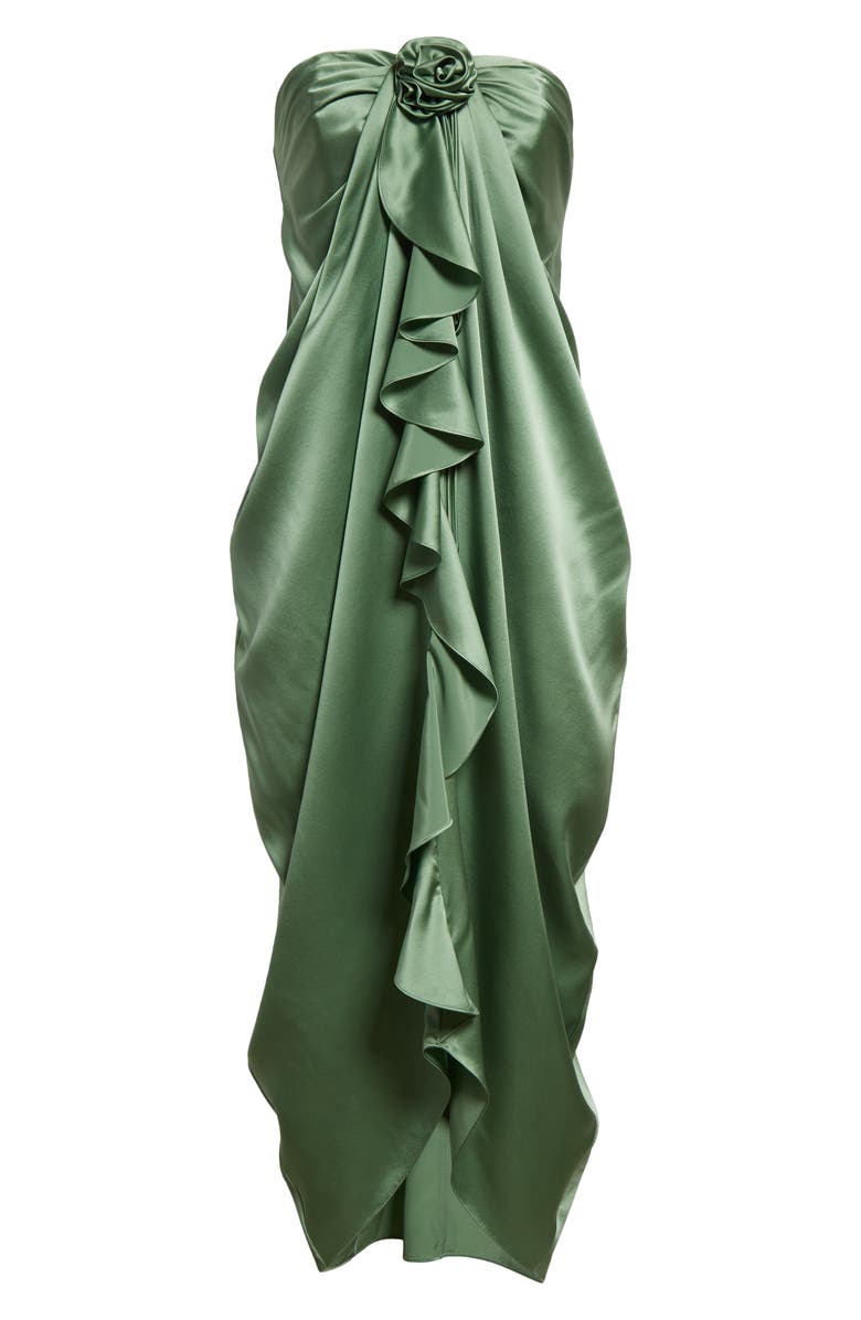 Cinq à Sept Meredith Rosette Detail Silk Dress, Alternate, color, 