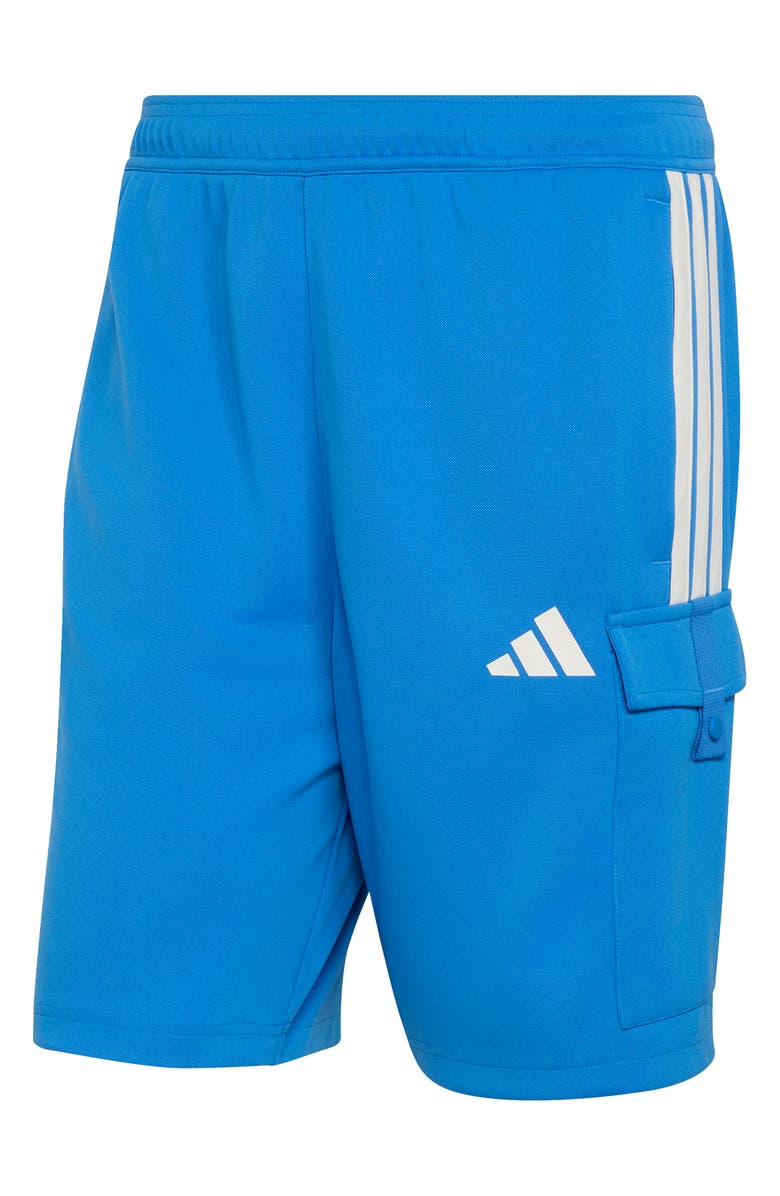 adidas Tiro Recycled Polyester Cargo Shorts, Alternate, color, Ray Blue/ Off White/
