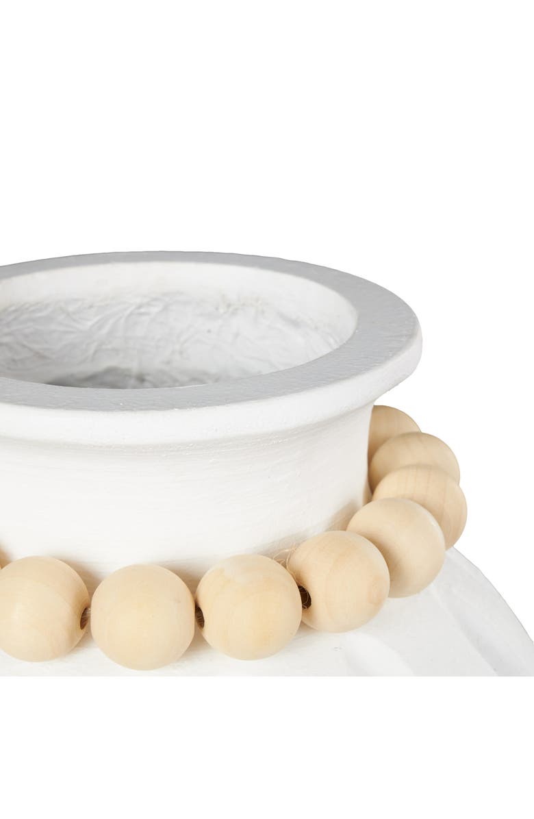 UMA Beaded Vase, Alternate, color, White