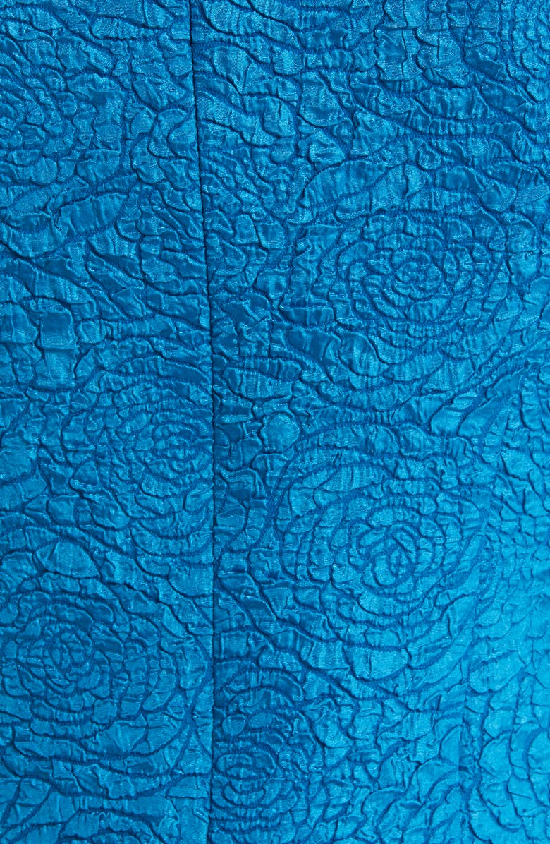 Tadashi Shoji Floral Jacquard Off the Shoulder Trumpet Gown, Alternate, color, 