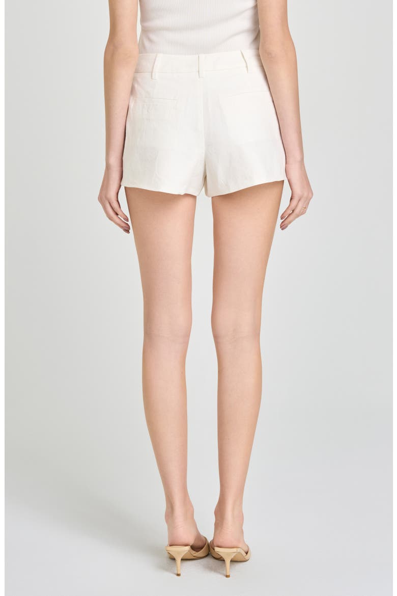 Paloma Linen Blend Shorts, Alternate, color, IVORY