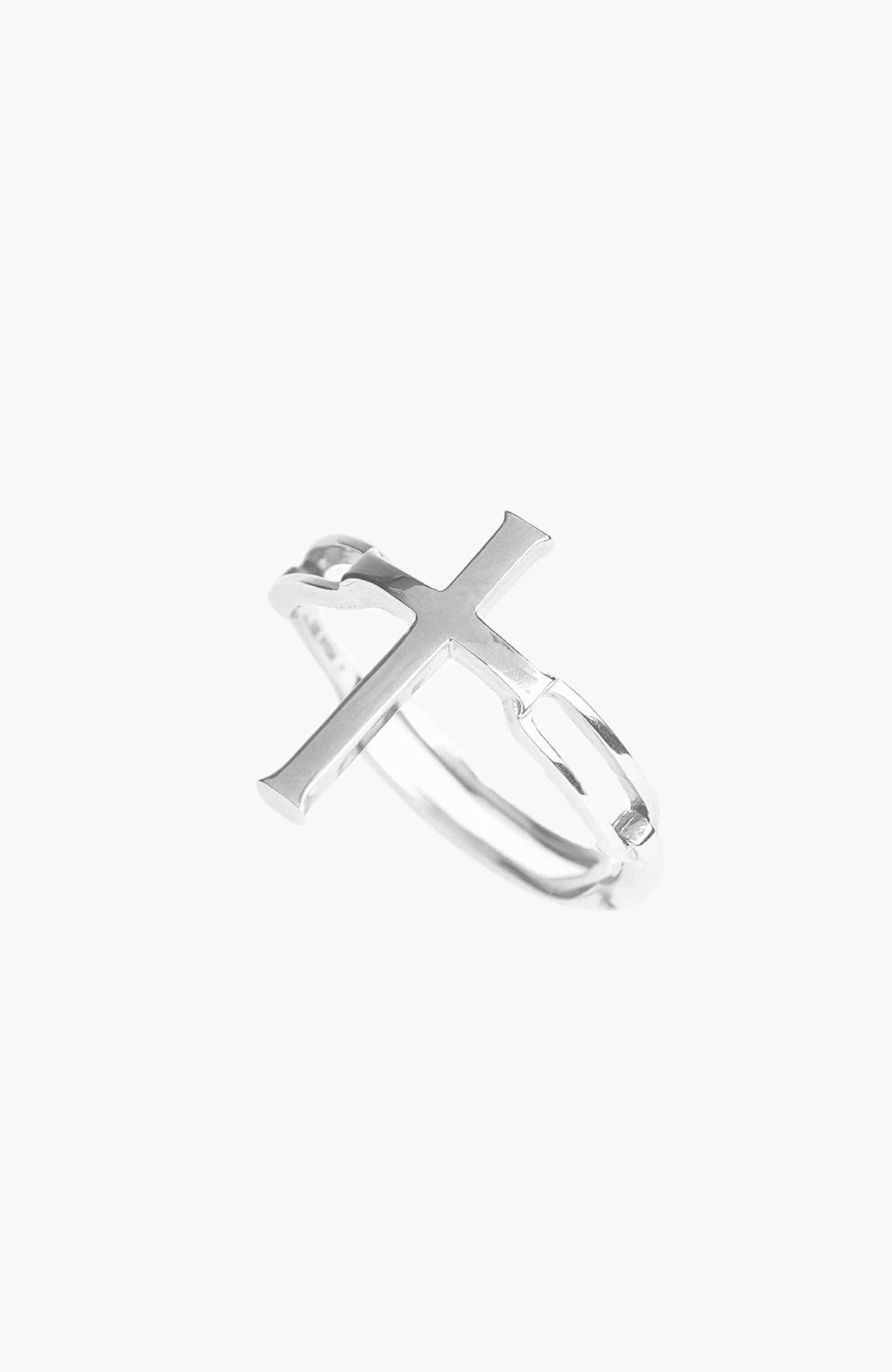 Rizen Jewelry Chain Breaker Cross Statement Ring (Women) | Nordstrom