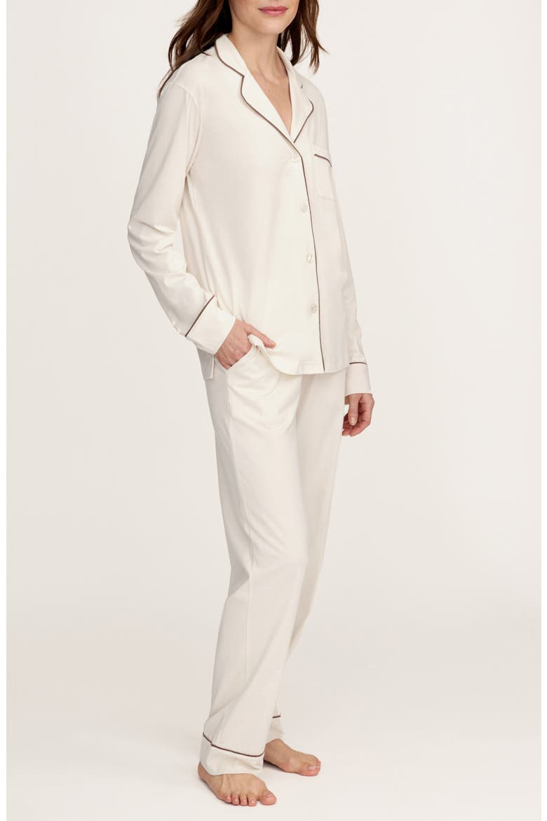 Classic Lightweight Pima Cotton Pajamas, Alternate, color, WHITE