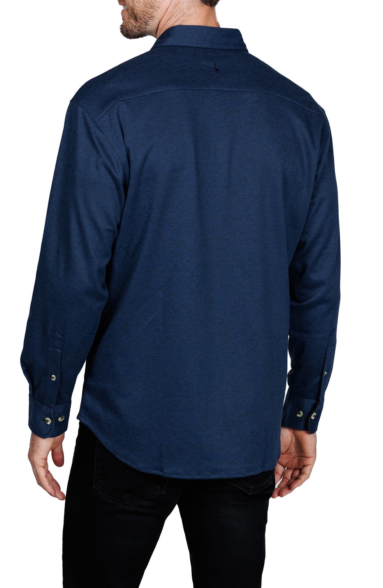 Melange Solid Shirt Jacket - image 2