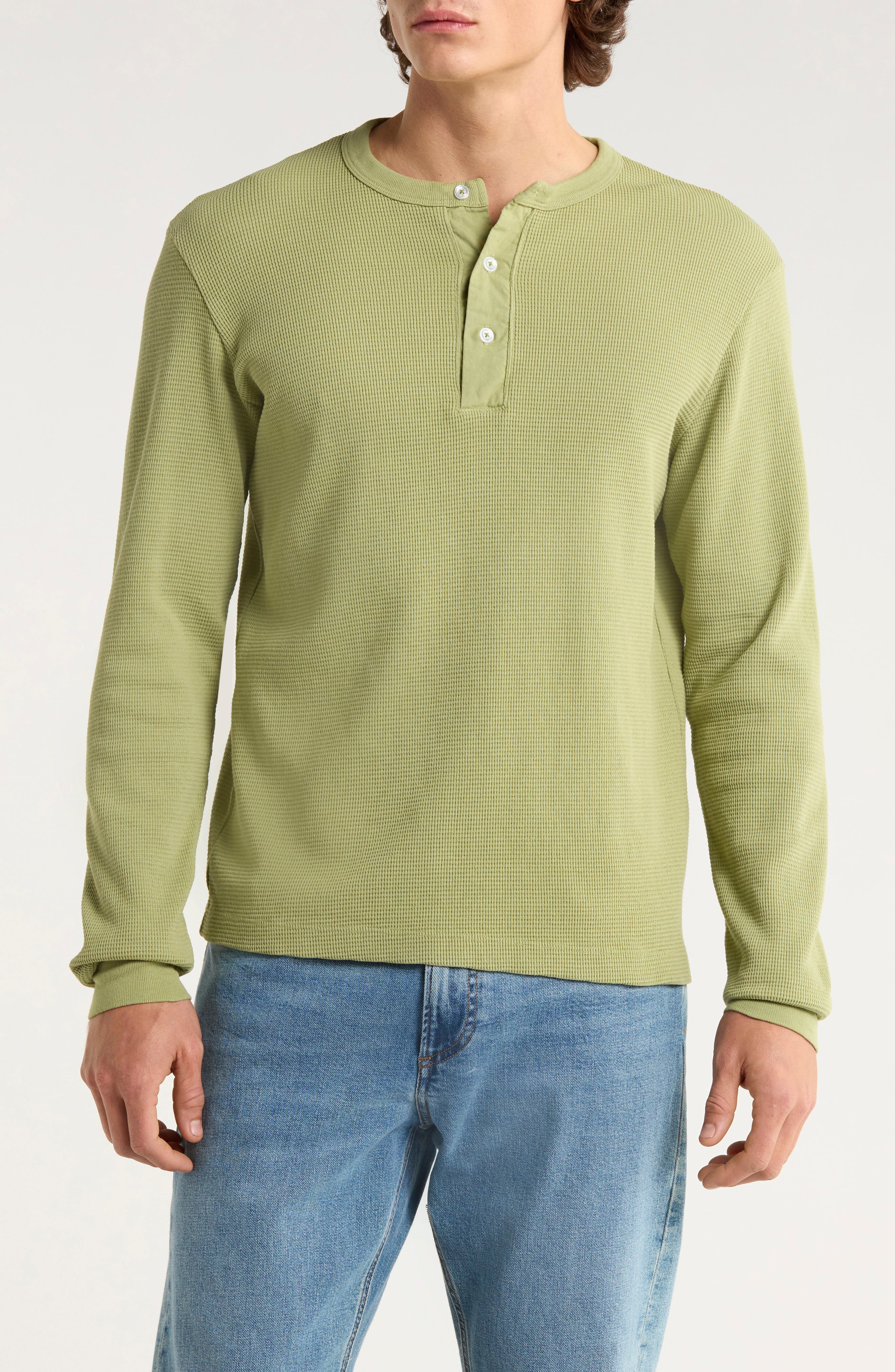 Stock Waffle Knit Henley