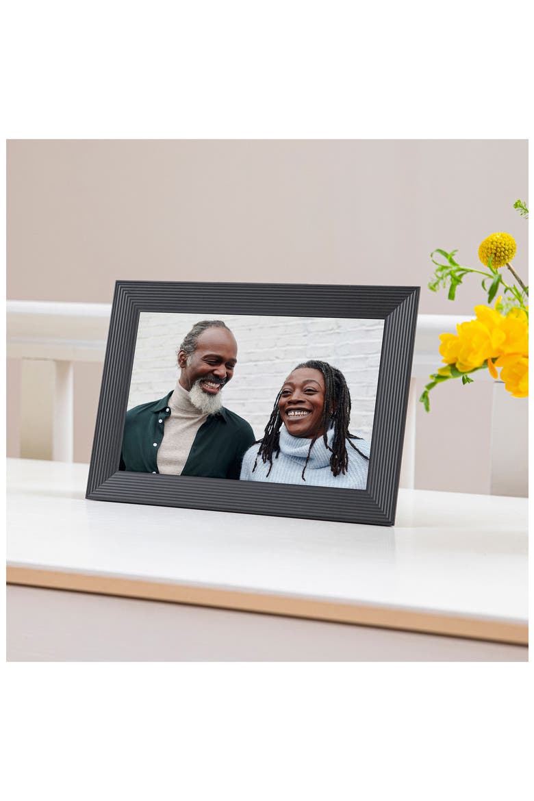 Aura Carver Luxe Digital Photo Frame, Alternate, color, GRAVEL