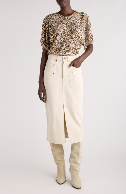 Isabel Marant Karlita Split Sleeve Stretch Silk Top