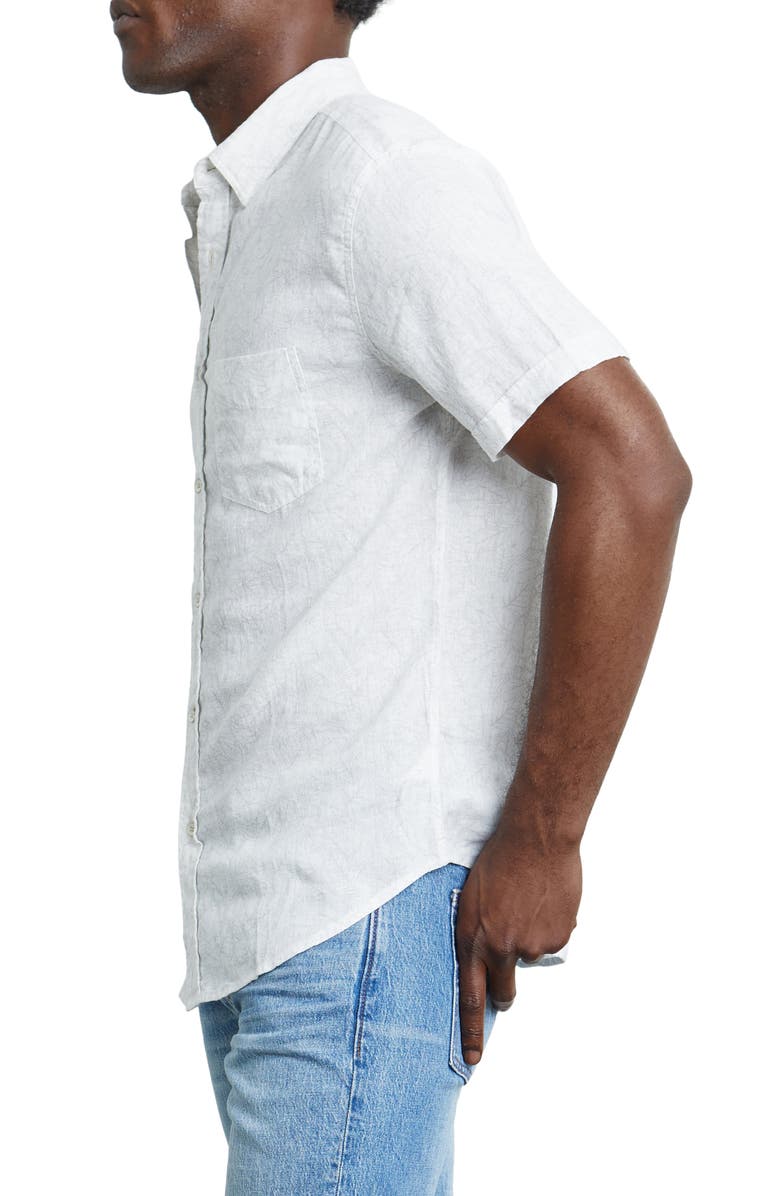 Rails Carson Short Sleeve Linen Blend Button-Up Shirt, Alternate, color, 