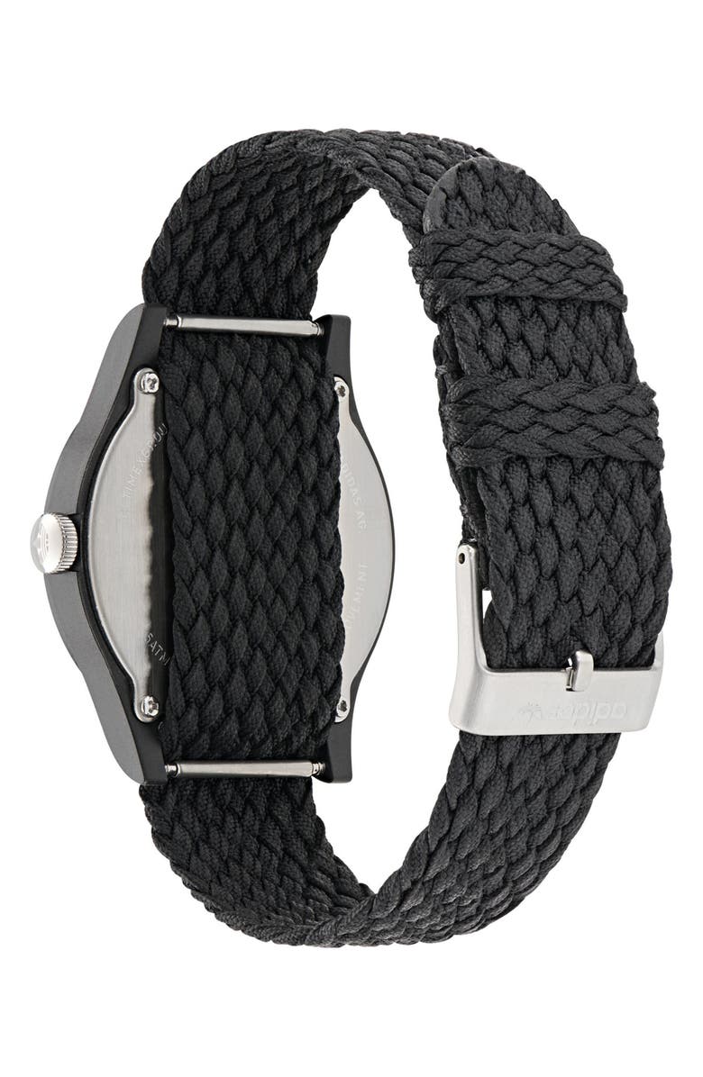 adidas AO Style Black Basketball Dial Webbing Strap Watch, 39mm, Alternate, color, Black