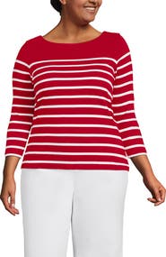 Lands' End Mariner Jersey Boatneck Top