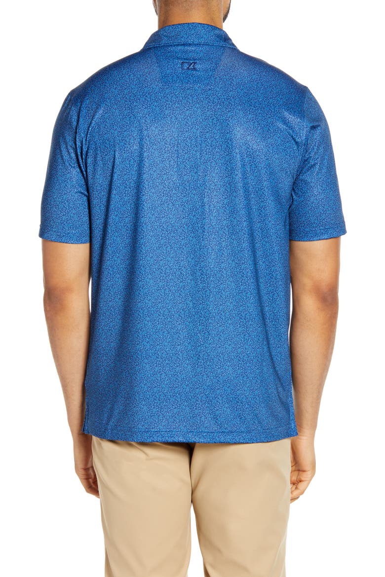 Pike Micro Floral Print Polo, Alternate, color, INDIGO