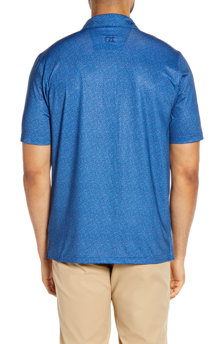 Cutter & Buck Pike Micro Floral Print Polo, Alternate, color, Indigo