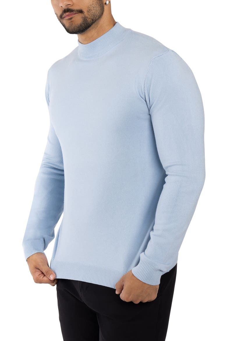 Core Mock Neck Knit Sweater, Alternate, color, POWDER BLUE