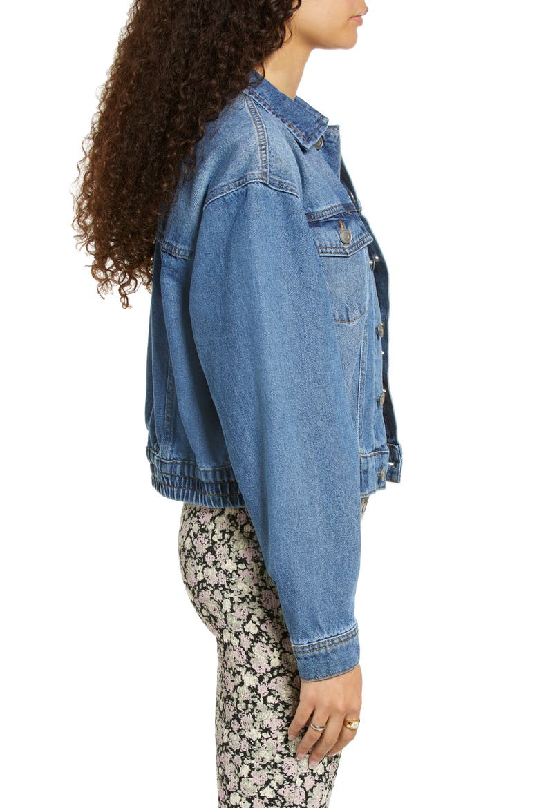 Women's Denim Trucker Jacket, Alternate, color, CLASSIC MEDIUM WASH