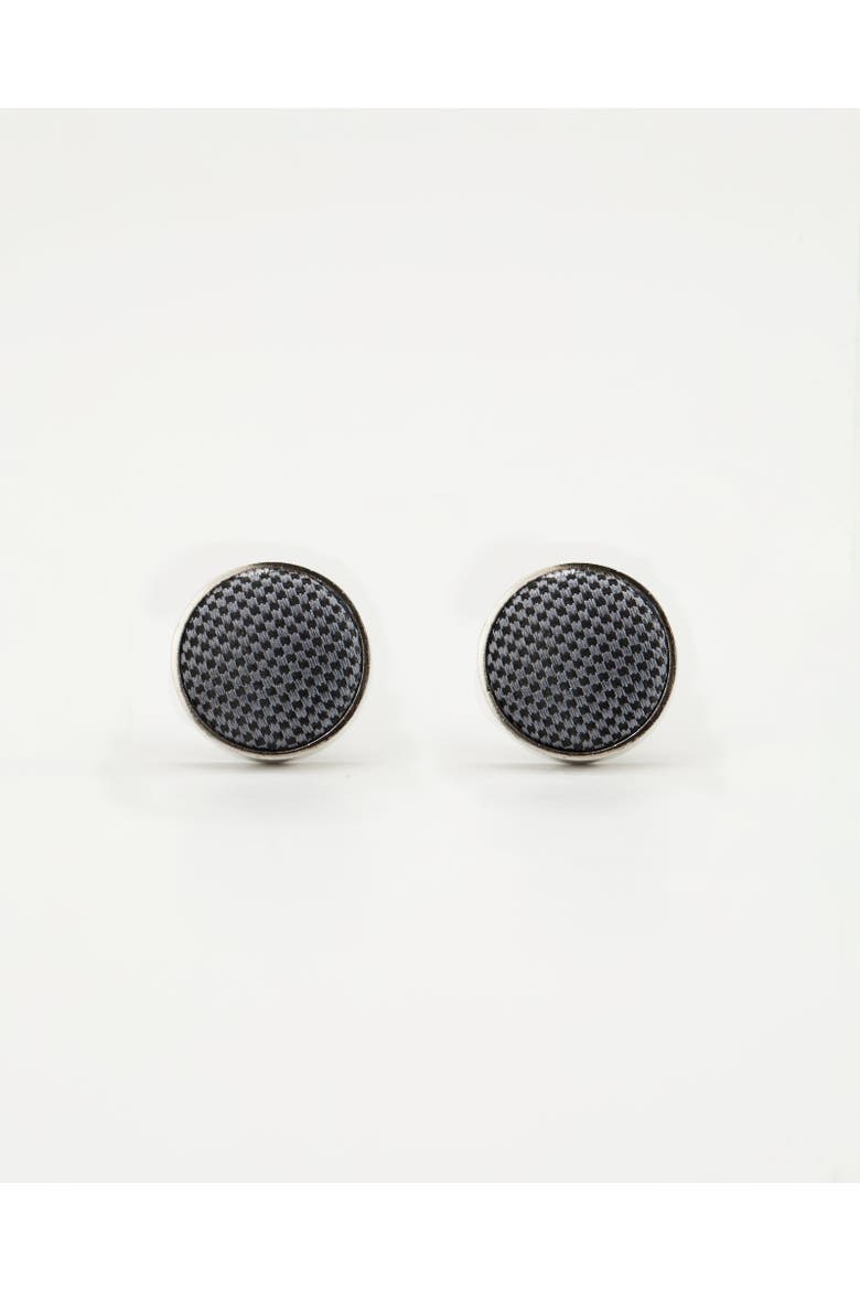 Twill Silk Cufflinks, Main, color, Grey