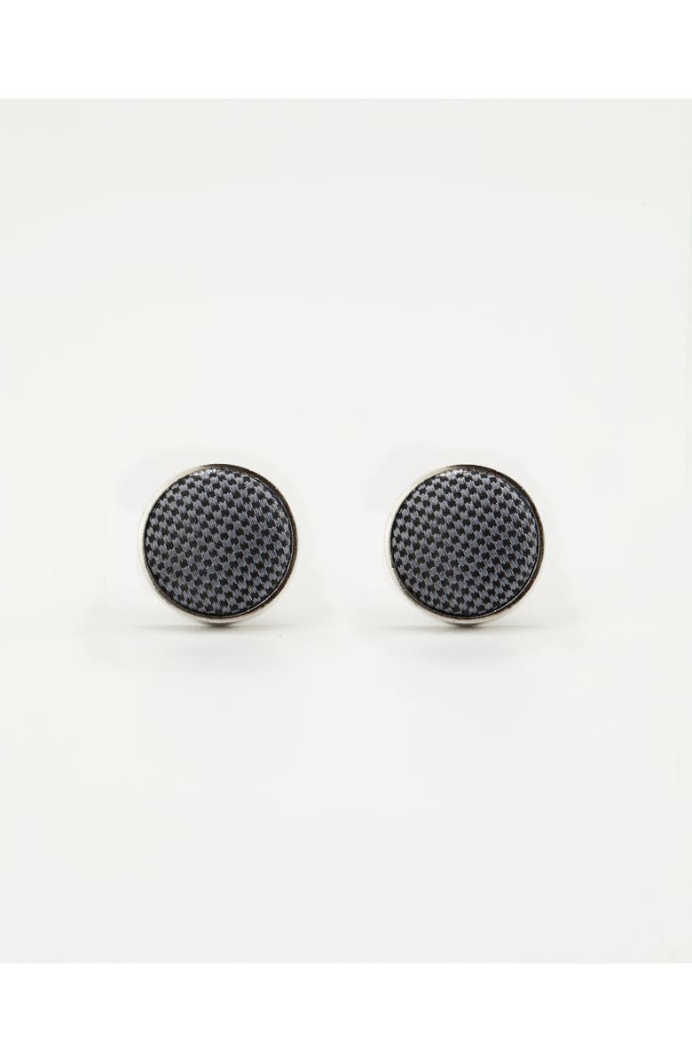 Knottery & Co Twill Silk Cufflinks, Main, color, Grey