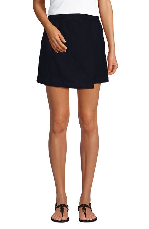 Lightweight Denim Above the Knee Skort
