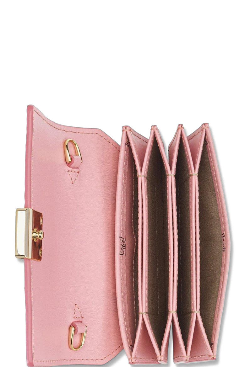 Aren Chain Wallet in Visetos, Alternate, color, Pink
