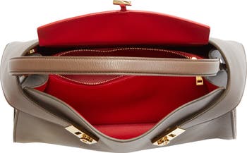 Small Hug Leather Top Handle Bag
