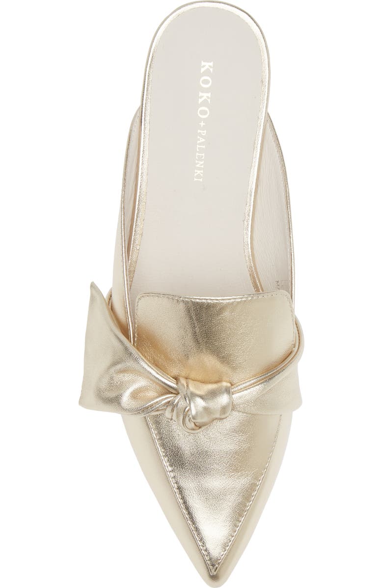 KOKO + PALENKI Quantum Pointed Toe Mule, Alternate, color, Gold Metallic Leather