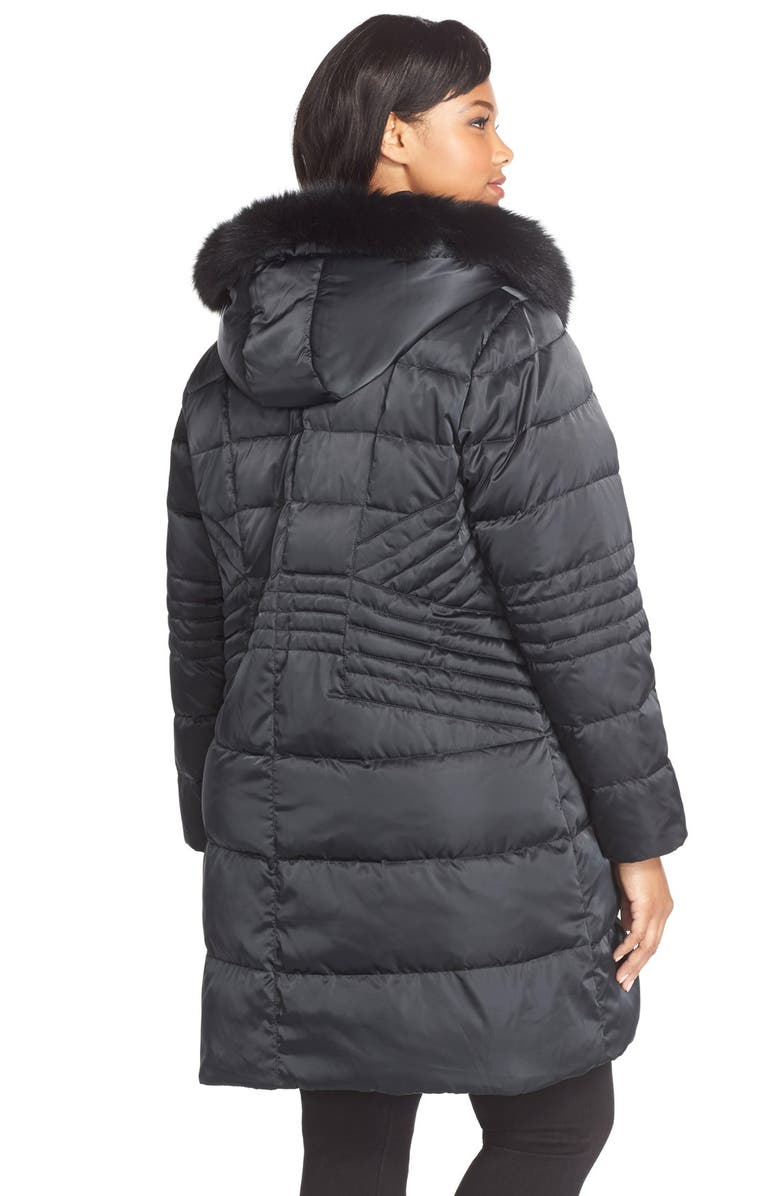 1 Madison Down & Feather Fill Coat with Genuine Fox Fur Trim, Alternate, color, 