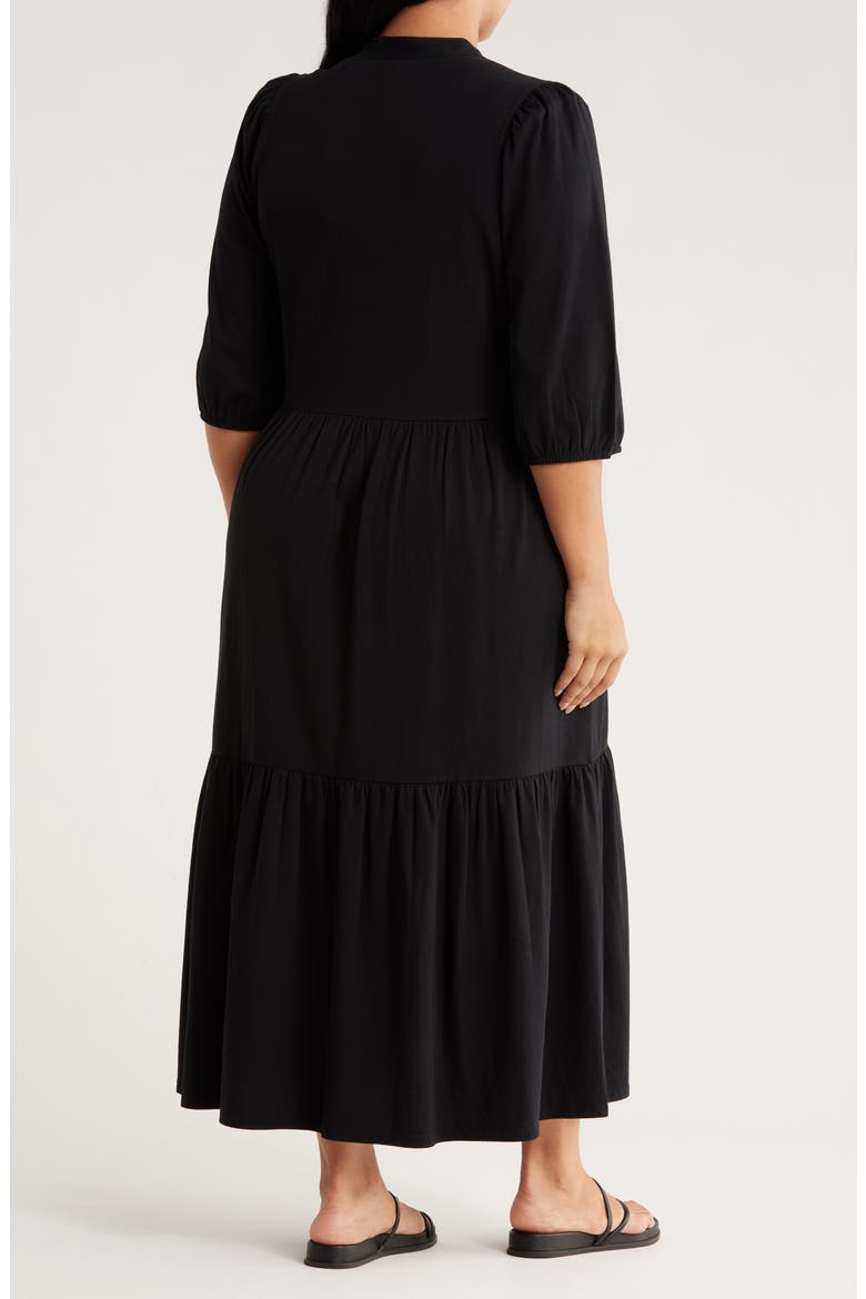 Knit Maxi Dress, Alternate, color, BLACK